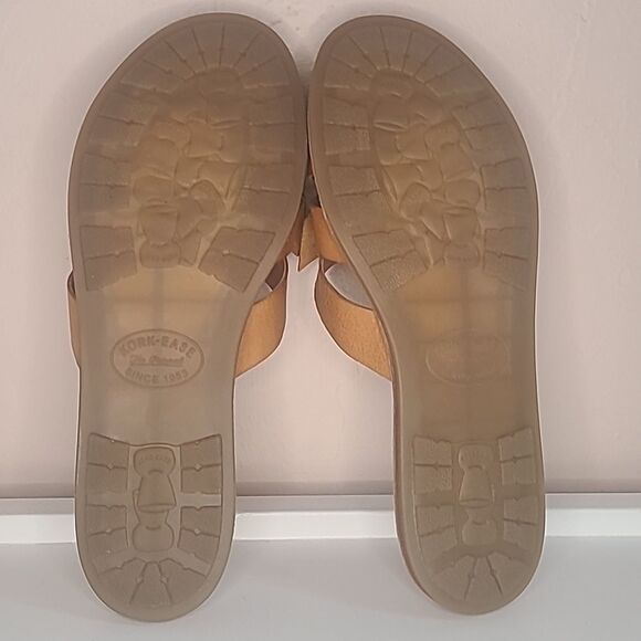 Kork Ease Brigit Slide Slide Sandals Orange Leather Size 10M NWOB - Picture 12 of 16